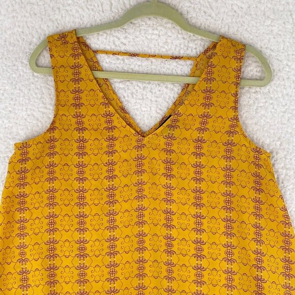 a.n.a A New Approach Yellow V-Neck Sleeveless‎ Tank Top Womens Size Medium - Picture 2 of 12